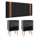 Kit 2 Mesinhas Pequena Decore Organizadora Nicho Gaveta Preto Cabeceira Suspensa Cama Box Casal Queen Detalhe Lateral Suede - Lojas RPM