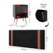 Kit 2 Mesinhas Pequena Decore Organizadora Nicho Gaveta Preto Cabeceira Suspensa Cama Box Casal Queen Detalhe Lateral Suede - Lojas RPM