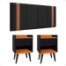 Kit 2 Mesinhas Pequena Decore Organizadora Nicho Gaveta Preto/Cinamomo Cabeceira Suspensa Cama Box Casal Queen Detalhe Lateral Suede - Lojas RPM