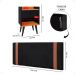 Kit 2 Mesinhas Pequena Decore Organizadora Nicho Gaveta Preto/Cinamomo Cabeceira Suspensa Cama Box Casal Queen Detalhe Lateral Suede - Lojas RPM
