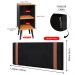 Kit 2 Mesinhas Preto/Cinamomo Canto Nicho Prateleira Cabeceira Suspensa Almofadada Cama Box Queen Size 1,60 Detalhe Lateral Suede - Lojas RPM
