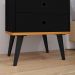 Kit 2 Mesinhas Preto/Cinamomo Lateral Painel Tv 32 Polegadas Prateleira Suspensa Cabeceira Cama Box Casal 1,40 Suede - Lojas RPM