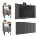 Kit 2 Mesinhas Retrô Dream Cabeceira Quarto Cama Box Casal 1,40 Júlia Suede Painel Tv 48 Polegadas Samba Cinza/Cinamomo Decoração Sala - Lojas RPM