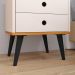 Kit 2 Mesinhas Retrô Dream Cabeceira Quarto Cama Box Casal 1,40 Júlia Suede Painel Tv 48 Polegadas Samba Off White/Cinamomo Decoração Sala - Lojas RPM