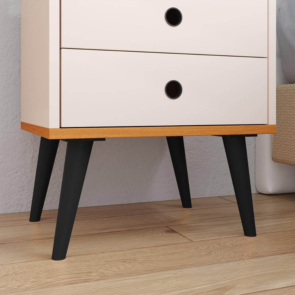 Kit 2 Mesinhas Retrô Dream Cabeceira Quarto Cama Box Casal 1,40 Júlia Suede Painel Tv 48 Polegadas Samba Off White/Cinamomo Decoração Sala - Lojas RPM