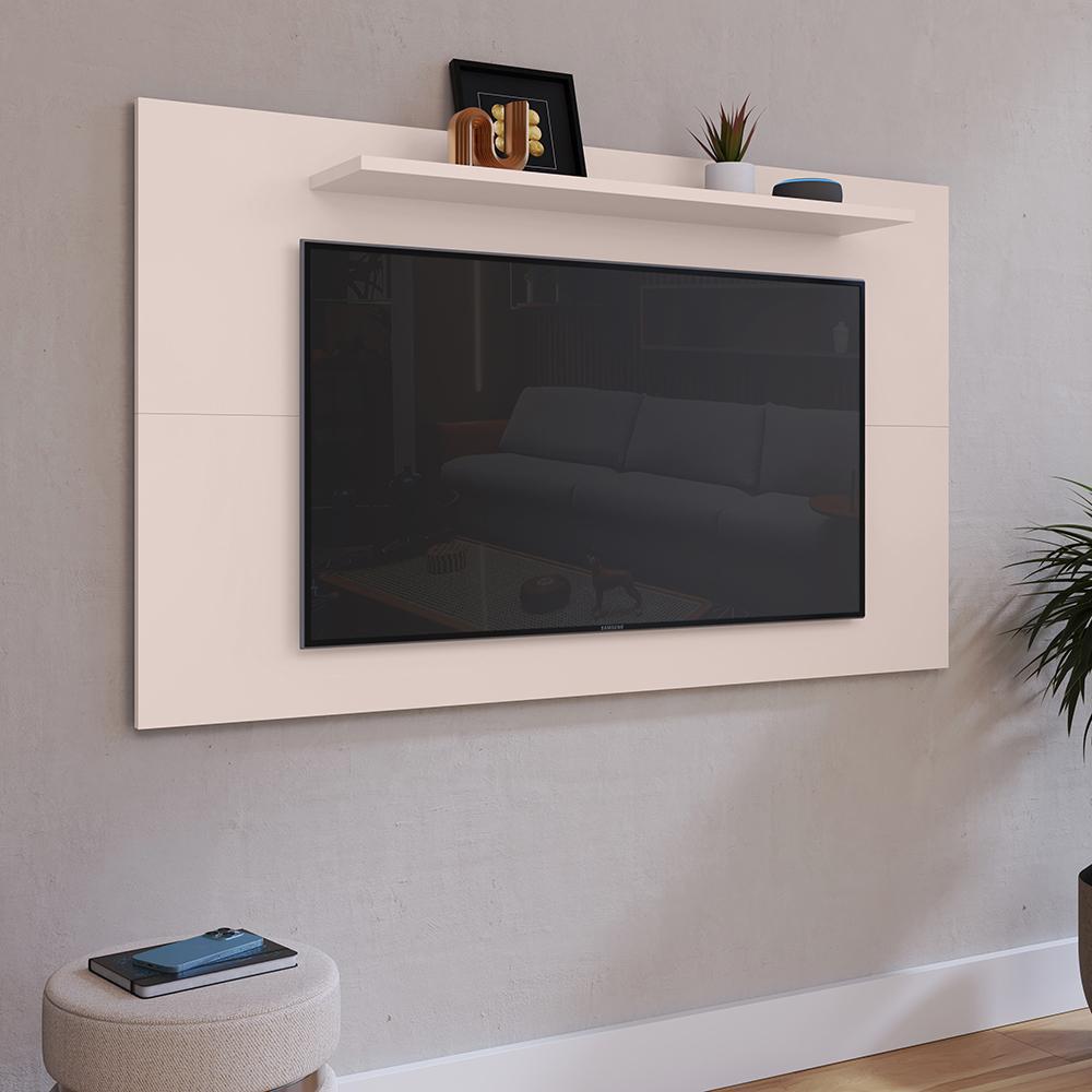 Kit 2 Mesinhas Retrô Dream Cabeceira Quarto Cama Box Casal 1,40 Júlia Suede Painel Tv 48 Polegadas Samba Off White/Freijó Decoração Sala - Lojas RPM