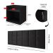 Kit 2 Mesinhas Suspensa Madri Nicho Divisória Retrô Cabeceira Bia 1,40 Estofado Suede Cama Box Casal Quarto - Preto