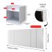 Kit 2 Mesinhas Suspensa Prateleira Nicho Madri Retrô Cabeceira Estofada Módulo Cama Box Casal Luana Queen 1,60 Branco
