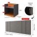 Kit 2 Mesinhas Suspensa Prateleira Nicho Madri Retrô Cabeceira Estofada Módulo Cama Box Casal Luana Queen 1,60 Linho - Cinza/Cinamomo