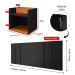 Kit 2 Mesinhas Suspensa Prateleira Nicho Madri Retrô Cabeceira Estofada Módulo Cama Box Casal Luana Queen 1,60 Preto/Cinamomo