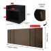 Kit 2 Mesinhas Suspensa Prateleira Nicho Madri Retrô Preto Cabeceira Estofada Módulo Cama Box Casal Luana Queen 1,60 Marrom