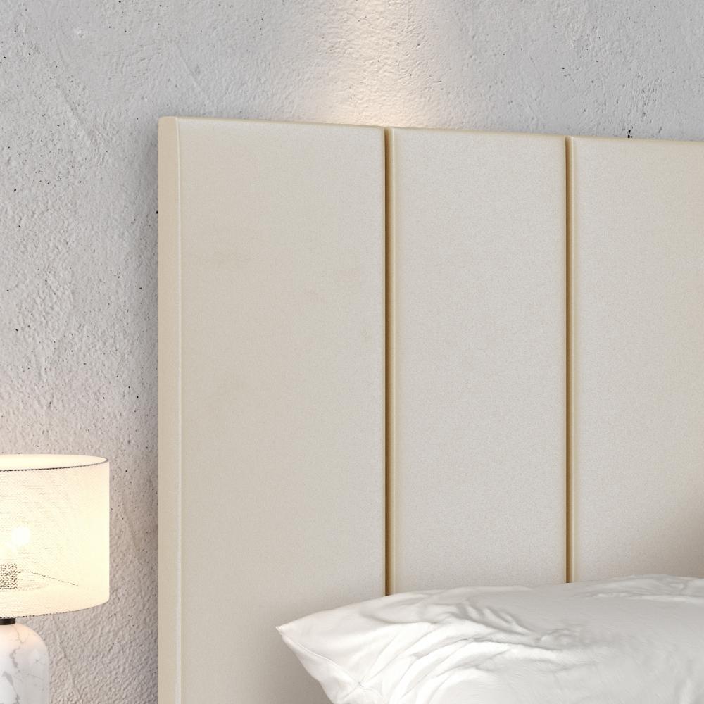 Kit 2 Mesinhas Suspensas Madri Nicho Divisória Porta Celular Off White/Cinamomo Cabeceira Cama Box Queen Size Julia 1.60 Areia Suede - Lojas RPM