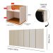 Kit 2 Mesinhas Suspensas Madri Nicho Divisória Porta Celular Off White/Cinamomo Cabeceira Cama Box Queen Size Julia 1.60 Areia Suede - Lojas RPM
