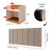 Kit 2 Mesinhas Suspensas Madri Nicho Divisória Porta Celular Off White/Cinamomo Cabeceira Cama Box Queen Size Julia 1.60 Bege Suede - Lojas RPM