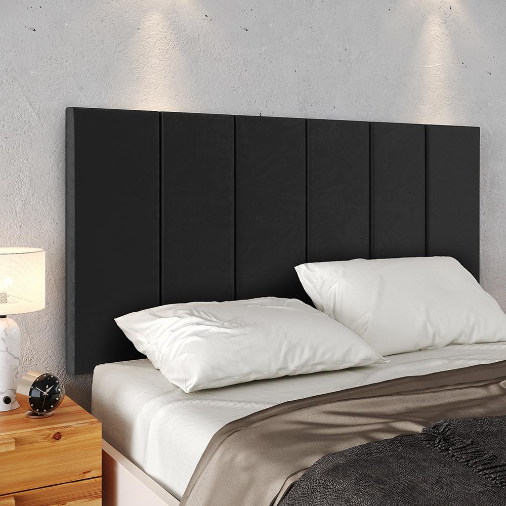 Kit 2 Mesinhas Suspensas Madri Nicho Divisória Porta Celular Preto/Cinamomo Cabeceira Cama Box Queen Size Julia 1.60 Preto Suede - Lojas RPM