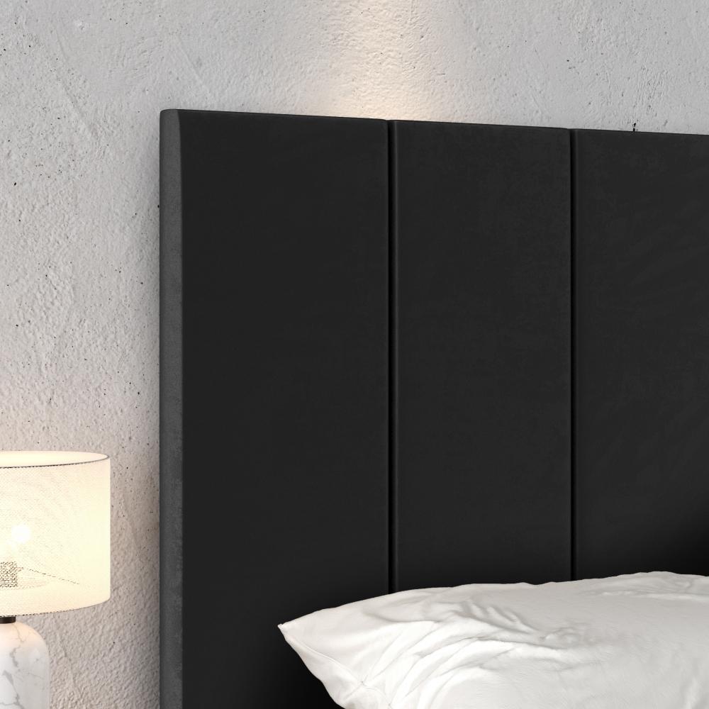 Kit 2 Mesinhas Suspensas Madri Nicho Divisória Porta Celular Preto/Cinamomo Cabeceira Cama Box Queen Size Julia 1.60 Preto Suede - Lojas RPM