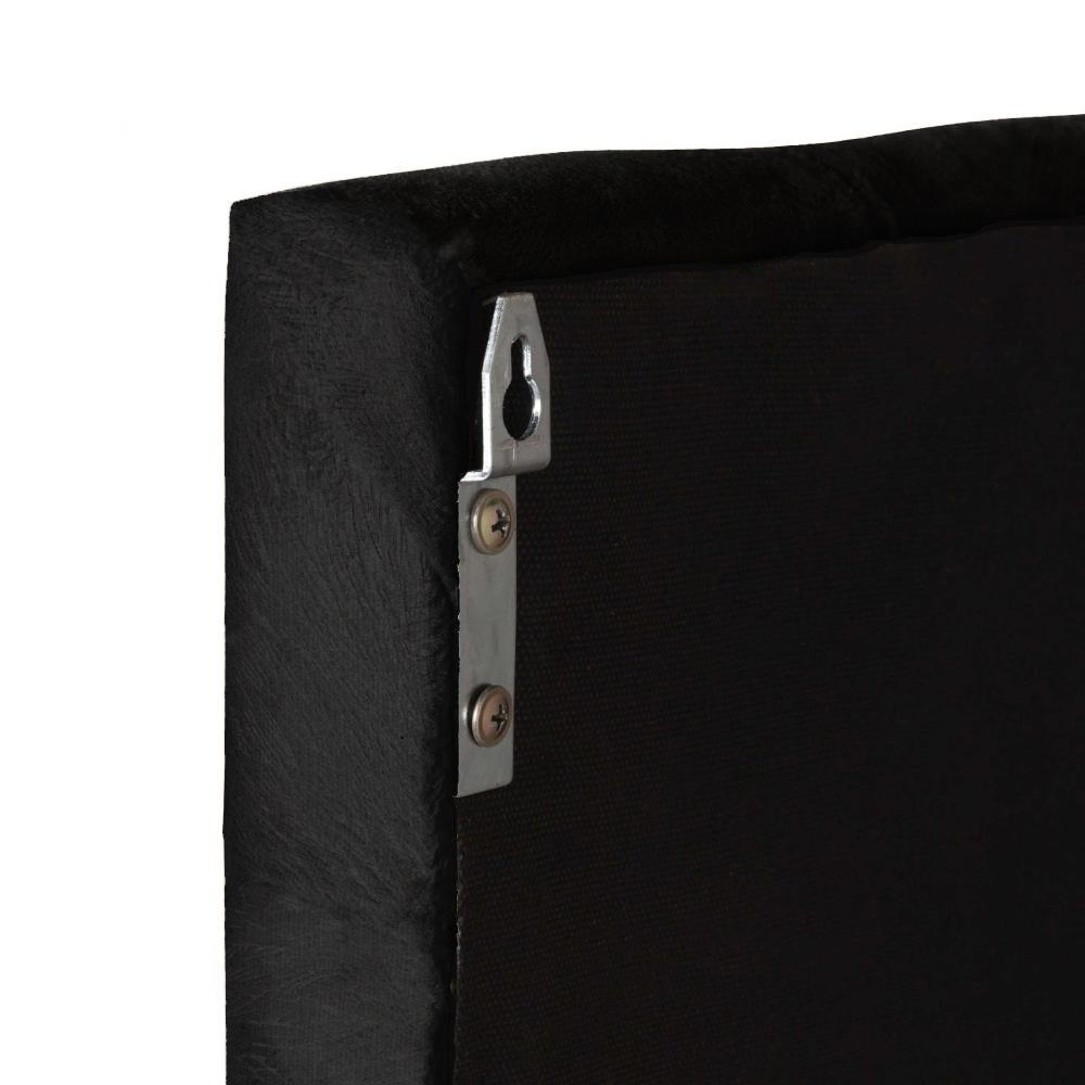 Kit 2 Mesinhas Suspensas Madri Nicho Divisória Porta Celular Preto/Cinamomo Cabeceira Cama Box Queen Size Julia 1.60 Preto Suede - Lojas RPM