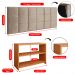 Kit 2 Sapateiras Recamier Quarto Cinamomo Cabeceira Suspensa Cama Box Queen Size 1,60 Almofadada Bege Suede - Lojas RPM