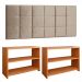 Kit 2 Sapateiras Recamier Quarto Cinamomo Cabeceira Suspensa Cama Box Queen Size 1,60 Almofadada Bege Suede - Lojas RPM