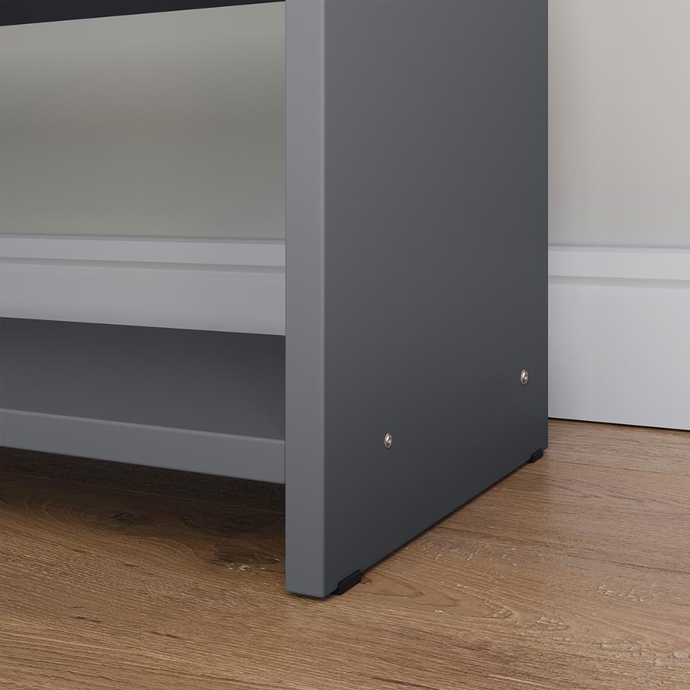 Kit 2 Sapateiras Recamier Quarto Cinza Cabeceira Suspensa Cama Box Queen Size 1,60 Almofadada Linho- Lojas RPM