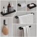 Kit Acessórios Banheiro Completo 6 Peças Inox Lavabo Premium - Preto - Lojas RPM