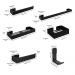 Kit Acessórios Banheiro Completo 6 Peças Inox Lavabo Premium - Preto - Lojas RPM
