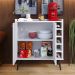 Kit Aparador Truzzi 3 Portas Cantinho Café Buffet Madero Adega Barzinho Retrô Decoração Sala Branco - Lojas RPM