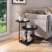 Kit Casa Aparador Buffet Dallas Cantinho Café Mesa Apoio Lateral Luiza Pés Ferro Decoração Sala Estar Preto - Lojas RPM