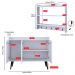 Kit Casa Completa Aparador Buffet 3 Portas Pés Palito Wood New Armário Suspenso Prateleiras Ganchos Organizadores Amélia - Branco - RPM Móveis