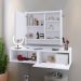 Kit Espelheira Genova Prateleira Porta Itens Banheiro Rack Suspenso Classic Puxador Concha Multiuso Sala Quarto Branco - Lojas RPM