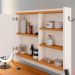 Kit Espelheira Genova Prateleira Porta Itens Banheiro Rack Suspenso Classic Puxador Concha Multiuso Sala Quarto Off White/Cinamomo - Lojas RPM