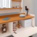 Kit Espelheira Genova Prateleira Porta Itens Banheiro Rack Suspenso Classic Puxador Concha Multiuso Sala Quarto Off White/Cinamomo - Lojas RPM
