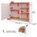 Kit Espelheira Genova Prateleira Porta Itens Banheiro Rack Suspenso Classic Puxador Concha Multiuso Sala Quarto Off White/Cinamomo - Lojas RPM