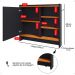 Kit Espelheira Genova Prateleira Porta Itens Banheiro Rack Suspenso Classic Puxador Concha Multiuso Sala Quarto Preto/Cinamomo - Lojas RPM