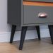 Kit Mesa Cabeceira Classic Gavetas Organizadoras Retrô Cinza/Cinamomo Painel Suspenso Estofado Cama Box Queen Size 1,60 Suede - Lojas RPM