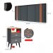 Kit Mesa Cabeceira Classic Gavetas Organizadoras Retrô Cinza/Cinamomo Painel Suspenso Estofado Cama Box Queen Size 1,60 Suede - Lojas RPM