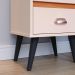 Kit Mesa Cabeceira Classic Gavetas Organizadoras Retrô Off White/Cinamomo Painel Suspenso Estofado Cama Box Queen Size 1,60 Bege Suede - Lojas RPM