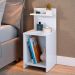 Kit Quarto 2 Mesas Cabeceira Mesinha Fantasy Lateral Cama Sapateira Vertical Dark Organizadora Calçados Unissex Branco - Lojas RPM