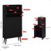 Kit Quarto 2 Mesas Cabeceira Mesinha Fantasy Lateral Cama Sapateira Vertical Dark Organizadora Calçados Unissex Preto - Lojas RPM