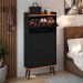 Kit Quarto 2 Mesas Cabeceira Mesinha Fantasy Lateral Cama Sapateira Vertical Dark Organizadora Calçados Unissex Preto/Cinamomo - Lojas RPM