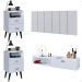 Kit Quarto 2 Mesas Cabeceira Penteadeira Suspensa Classic Cabeceira Júlia 1,40 Cama Box Casal Branco Corino - Lojas RPM