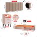 Kit Quarto 2 Mesas Cabeceira Penteadeira Suspensa Classic Off White/Cinamomo Cabeceira Júlia 1,40 Cama Box Casal Bege Suede - Lojas RPM