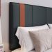 Kit Quarto 2 Mesas Cabeceira Retrô Cinza/Cinamomo Gavetas Nicho Painel Suspenso Cama Box Queen 1,60 Suede - Lojas RPM