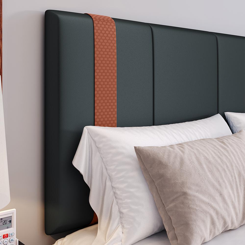 Kit Quarto 2 Mesas Cabeceira Retrô Cinza/Cinamomo Gavetas Nicho Painel Suspenso Cama Box Queen 1,60 Suede - Lojas RPM