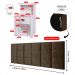 Kit Quarto 2 Mesas Cléo Branco Gaveta Nicho Prateleira Retrô Cabeceira Modulada Bia Suede Cama Box Casal 1,40 Marrom - RPM