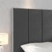 Kit Quarto 2 Mesinhas Bella Prateleira Criado Retrô Cinza/Cinamomo Cabeceira Estofada Júlia Cinza Suede 1,40 Cama Box Casal - RPM