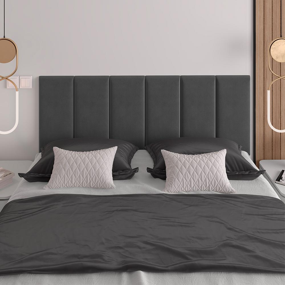 Kit Quarto 2 Mesinhas Charme Cinza/Cinamomo Nicho Prateleira Cabeceira Suspensa Julia Cinza Suede 1,40 Cama Casal Box - Lojas RPM