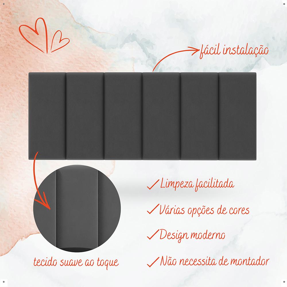 Kit Quarto 2 Mesinhas Charme Cinza/Cinamomo Nicho Prateleira Cabeceira Suspensa Julia Cinza Suede 1,40 Cama Casal Box - Lojas RPM