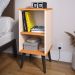 Kit Quarto 2 Mesinhas Charme Off White/Cinamomo Nicho Prateleira Cabeceira Suspensa Julia Bege Suede 1,40 Cama Casal Box - Lojas RPM