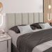 Kit Quarto 2 Mesinhas Charme Off White/Cinamomo Nicho Prateleira Cabeceira Suspensa Julia Bege Suede 1,40 Cama Casal Box - Lojas RPM
